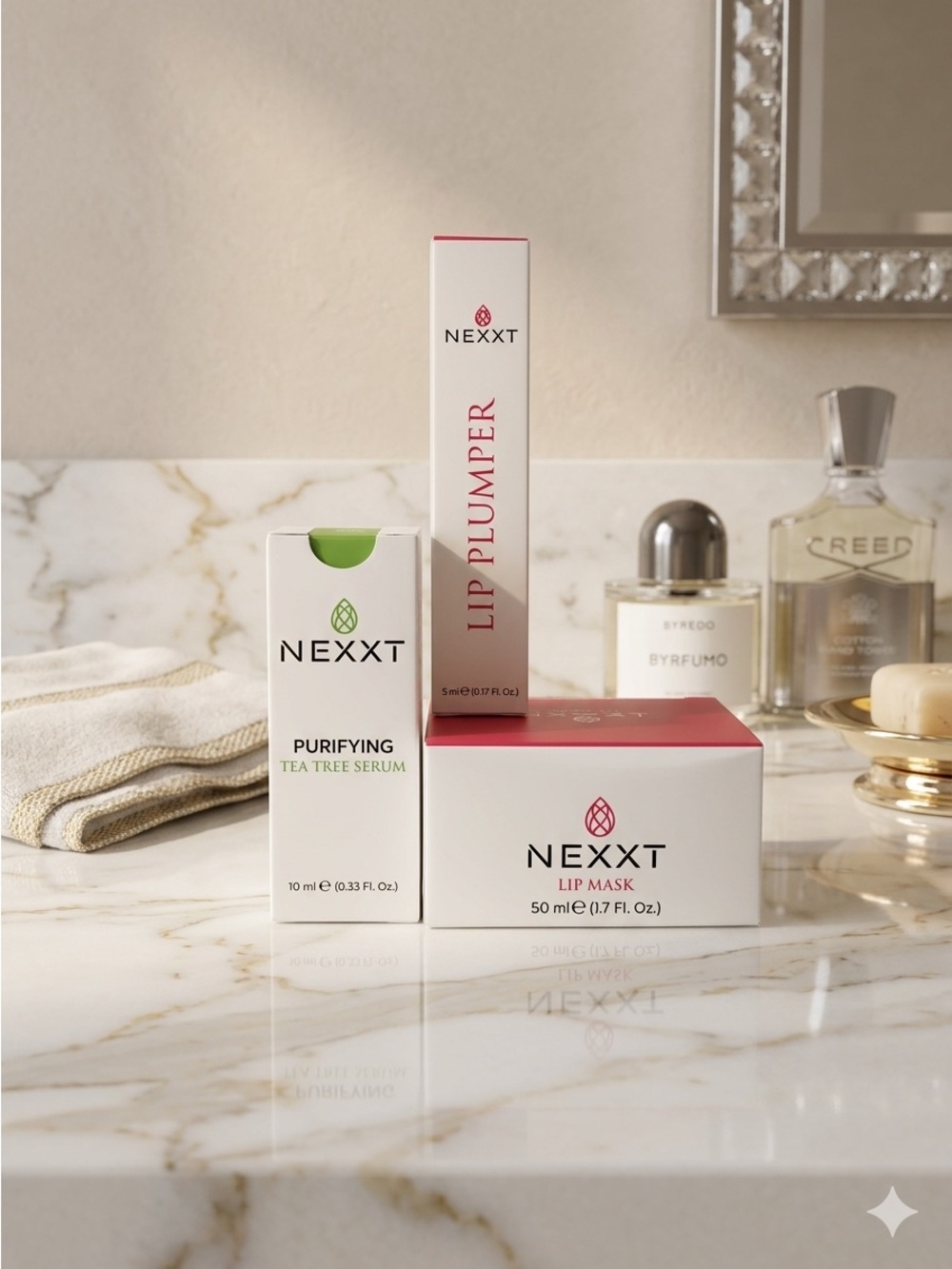 Nexxt Trio Lip Mask, Plumper & Tea Tree serum